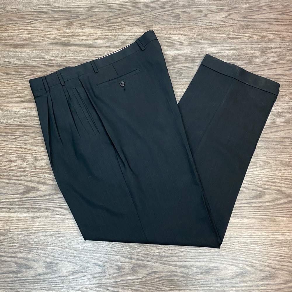 Zanella Solid Black Dress Pants 40x34